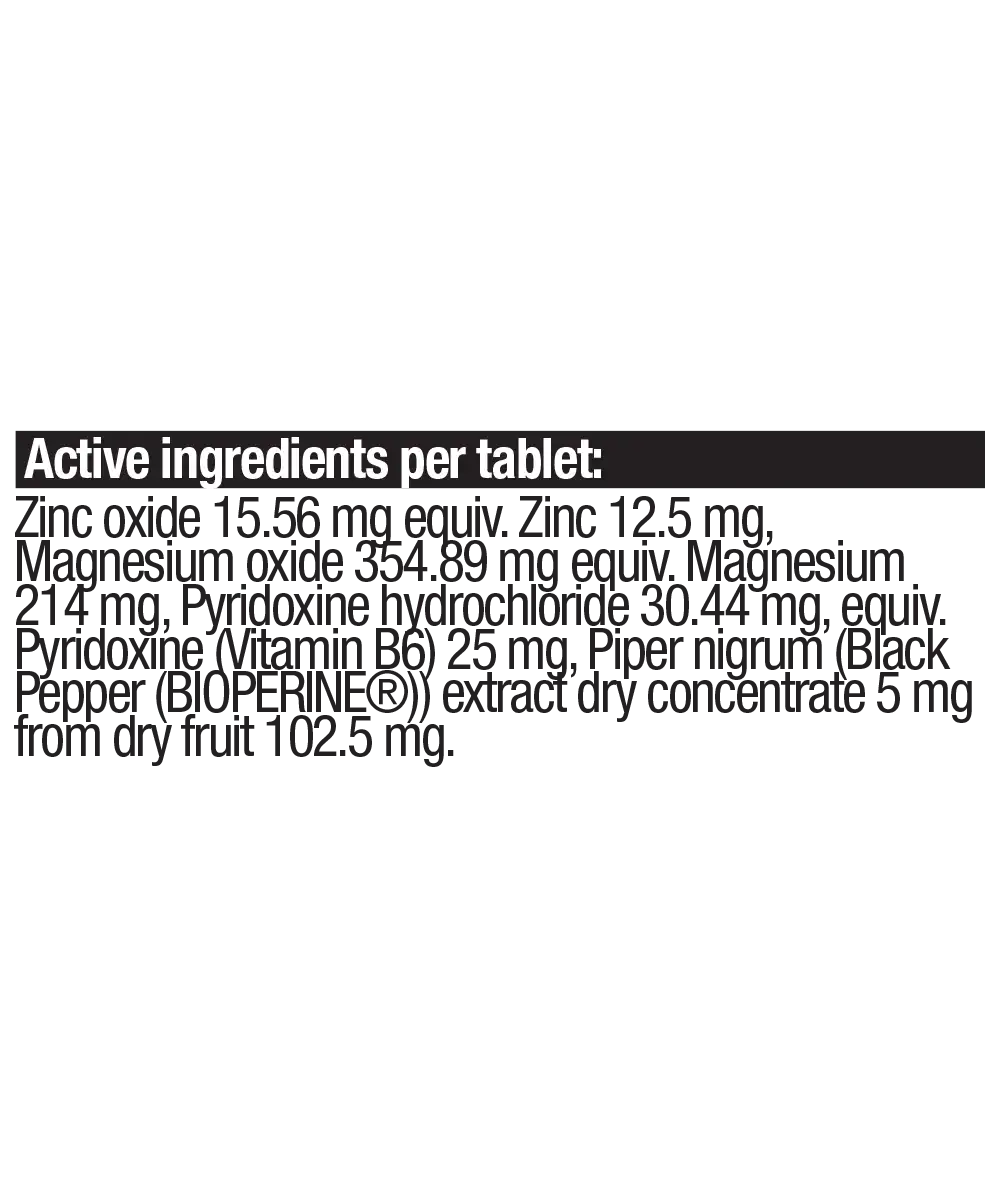 Zinc Magnesium Vitamin B6 60 Tablets - Image 3